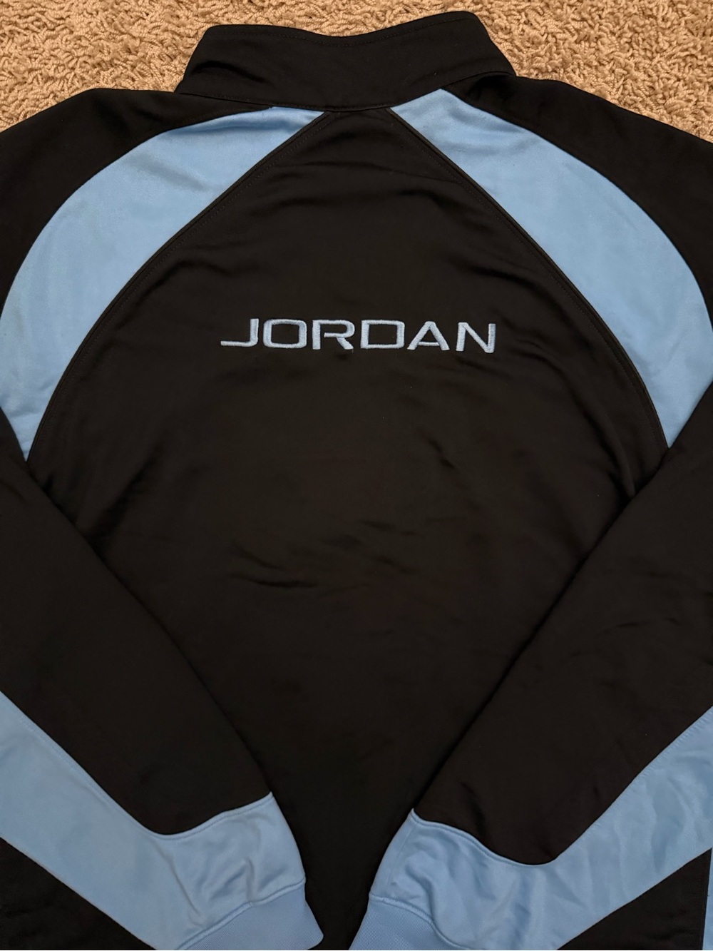 VTG Air Jordan Jacket Mens 3XL UNC Black Blue Full Zip Jumpman Logo Track Retro - Picture 4 of 5